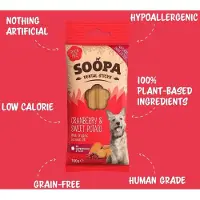 Soopa Dental Sticks Tranebær & Sødkartoffel hundesnack