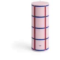 HAY Column Candle bloklys medium 20 cm Light pink-red-bordeaux-dark blue