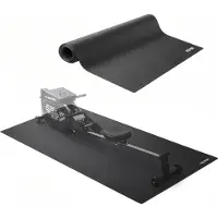 Vevor løbebåndsmåtte til tæppegulv, 900 x 2000 x 4 mm træningsudstyrsmåtte til løbebånd, elliptiske trainere, romaskine, PVC-gulvbeskytter med høj densitet, vandtæt og skridsikker til hjemmegym