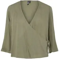 Pieces Bluse 'PCPia' oliven