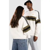 Adidas - Sweatshirts - SK OG Crew Core White/Olive Strata/Black til UnisexBomuld - Størrelse L - Blå