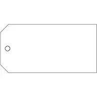 Antalis Manillamærker PP m/1 hul hvid 60x120mm - (1000 stk.)