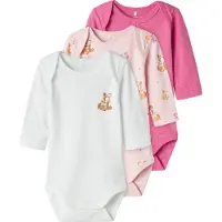 Name it Body l/æ - Noos - NbfBody - 3-Pak - Ibis Rose - - 56 - Body L/Æ