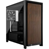 Corsair FRAME 4000D Wood RS (Black & Walnut) - Kabinet - Miditower - Sort
