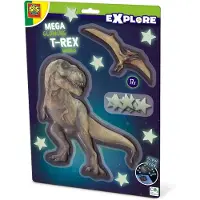 SES Creative - Explore - Selvlysende T-Rex og Pterosaur - - OneSize - Dekoration
