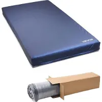 Vevor Hospitalsengmadras, 227 kg belastning, trykfordelende langtidspleje Medicinsk dobbeltlagsskummadras, vandtæt til behandling af liggesår Plejehjem og hjemmepleje, 914 x 2030 x 153 mm