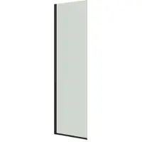 Dansani D71-03 fast væg 197,5 x 67-69 cm sort/klart glas