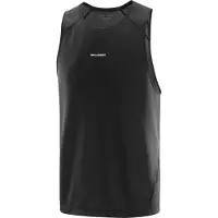 Salomon - Trail running tøj - Shakeout Core Tank M Deep Black til Unisex - Størrelse S - Sort