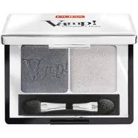 PUPA Milano Vamp! Eyeshadow Compact Duo 009 Silver Stone - Light Glat Blendable Cream Compact Shadow - Fantastisk farverig pigmenteret skygge - P
