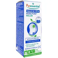 Puressentiel roller essential oils pain relief mod hovedpine roll-on body oil til hoved 5 ml unisex
