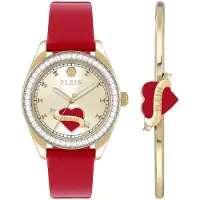 Philipp Plein Dameur PW2BA0825 Valentine Guld/Læder Ø38 mm