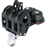 Harken Triple Blok Med Kamklemme Og Becket-talje 29 Mm