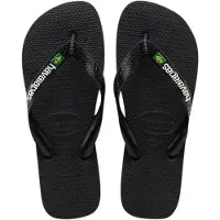Havaianas - Sandaler og klipklappere - Brasil Logo Black/Black til UnisexUld - Størrelse 41 - 42 - Sort