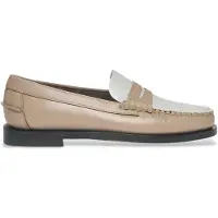 Sebago Sebagotil kvinder. 76112KW Mokkasiner i læder Clasic Dan beige, hvid (38), Fast, Ingen, Casual