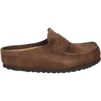 Birkenstock Birkenstocktil kvinder. 1031701 Mocasiner Naples Wrapped i læder (Smal pasform) brun (38), Fast, Ruskind, Ingen, Casual