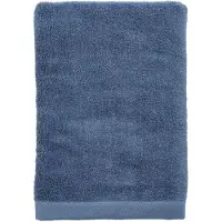 Södahl Økologisk håndklæde - 100% økologisk bomuld - Badehåndklæde blå 70x140 cm - Organic Comfort - Linen Blue