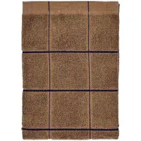 Södahl Økologisk håndklæde - 100% økologisk bomuld - Badehåndklæde 70x140 cm - Vista - Brun ternet