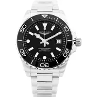 Longines Herreur L3.788.4.56.6 Hydroconquest Sort/Stål Ø42 mm