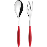Guzzini Feeling serveringsbestik Clear red, 2 dele