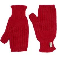 GOBI Cashmere Korte fingerhandsker 'Rib-Knit Cashmere Gloves' rustrød