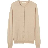 GOBI Cashmere Cardigan 'Essential' lysebeige