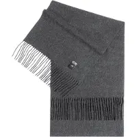 GOBI Cashmere Sjal 'Unisex Cashmere Fringed Scarf' grå-meleret
