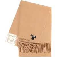 GOBI Cashmere Sjal 'Unisex Cashmere Fringed Scarf' chamois