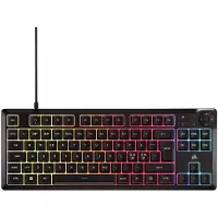 Corsair K55 CORE RGB - Tastatur - full size - bagbelyst - USB - tastkontakt: gummikuppel - grå