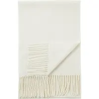 GOBI Cashmere Sjal 'Unisex Cashmere Fringed Scarf' offwhite