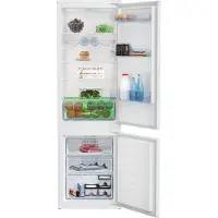 Beko BCHA275K4SN - Køleskab/fryser - bund-fryser - til indbygning - bredde: 54 cm - dybde: 54.5 cm - højde: 177.5 cm - 262 liter - Klasse E - hvid
