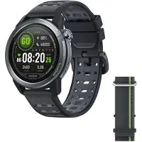 Mibro GS Active2 - Smart ur med rem - flydende silikone - håndledsstørrelse: op til 265 mm - display 1.32 - Bluetooth, NFC - 51.7 g - mørkegrå
