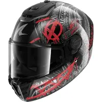 Shark Spartan RS Shiever Integralhjelm Karbon/Rød L sort