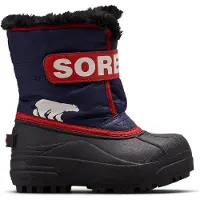 Sorel - Afterski - Childrens Snow Commander Boot Nocturnal Sail Red til UnisexUld - Størrelse 12,5 US - Flåde