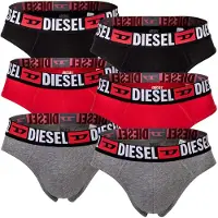 Diesel Slip grå-meleret / cranberry / sort / hvid