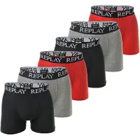 Replay Boksershorts grå / rød / sort