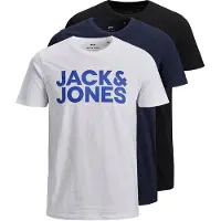 Jack & Jones Bluser & t-shirts 'JJECorp' marin / ensian / sort / hvid