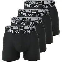 Replay Boksershorts sort / hvid