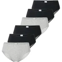 Schiesser Slip grå-meleret / sort
