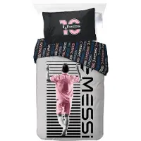 BrandMac MESSI 10 Sengetøj - Hvid/Sort/Pink - , størrelse One Size