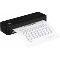 INF A4 Blækfri Termisk Printer - 8-Tommers Bærbar Farve Termisk Printer Black