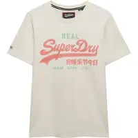 Superdry Superdrytil mænd. M1012451A Klassisk T-shirt hvid (XXL), Casual, Bomuld, Korte ærmer