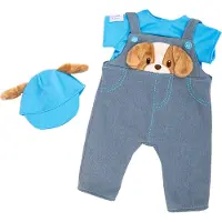Tiny Treasures dukke-outfit med hundehvalp i 3 dele