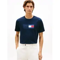 Tommy Hilfiger Bluser & t-shirts 'BRAND LOVE' blå / rød / hvid