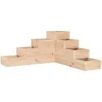 vidaXL plantekasse 4 niveauer 80,5x79x36 cm massivt fyrretræ