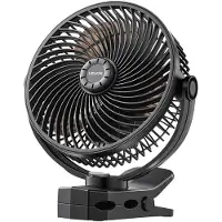 Vevor Bærbar Klipsventilator, Genopladelig Klipsventilator, USB-port med 3 hastigheder og cirkulationstilstand, Stærk Luftstrøm Robust Klemme, Lang Driftstid Til Skrivebord, Golfvogn, Udendørs Camping