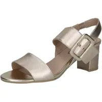 Caprice Heeled sandal, metallic, made of Leather with Block heel, Size 38.5