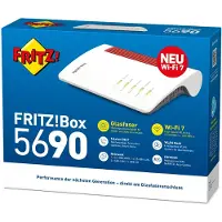AVM FRITZ!Box 5690 - Trådløs router - GPON terminal 4-port switch - Wi-Fi 7, 1GbE, 2.5GbE Dual Band - væg-monterbar