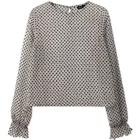 LMTD Bluse lysebeige / sort
