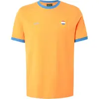 BOSS T-shirt med landeflag og logo i bomuld med stræk