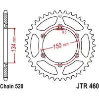 JT Sprockets 520 Jtr460.45 Steel Bagtandhjul